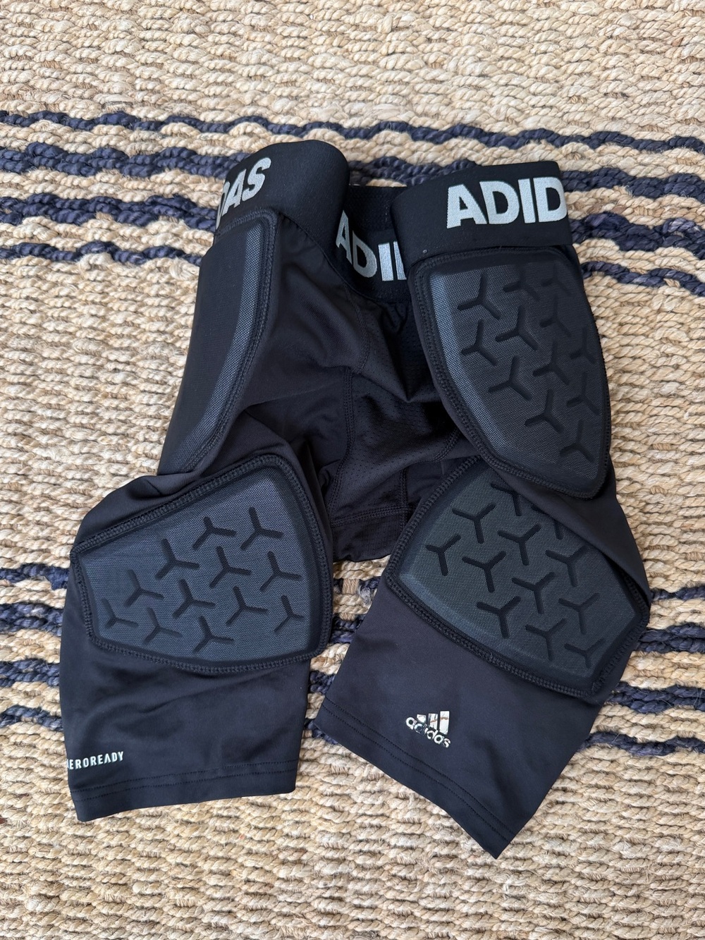 Adidas Boys Youth Black Girdle Compression Shorts. Size Large.  NWOT